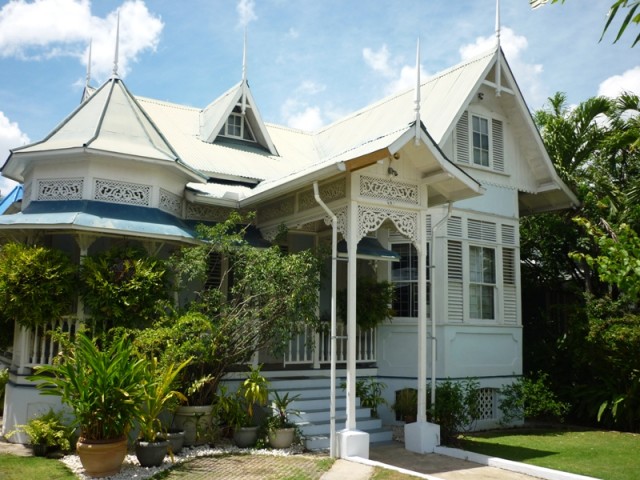 An eclectic marriage of different styles Port-of-Spain's colonial architecture is lovely too. I stayed here, at the Gingerbread Guest House on Carlos Street.