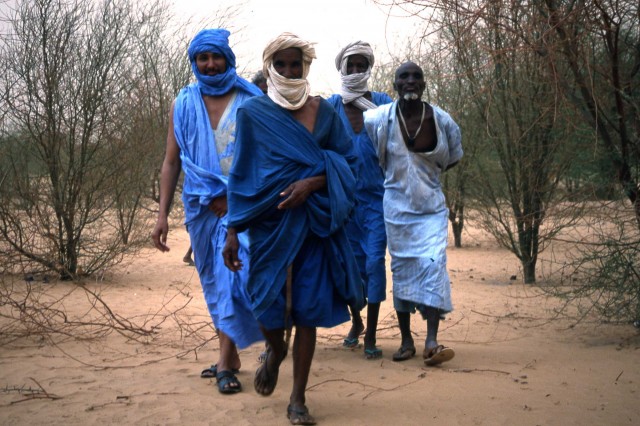 Mohammed, on the left, with other Moors at a tree nursery
